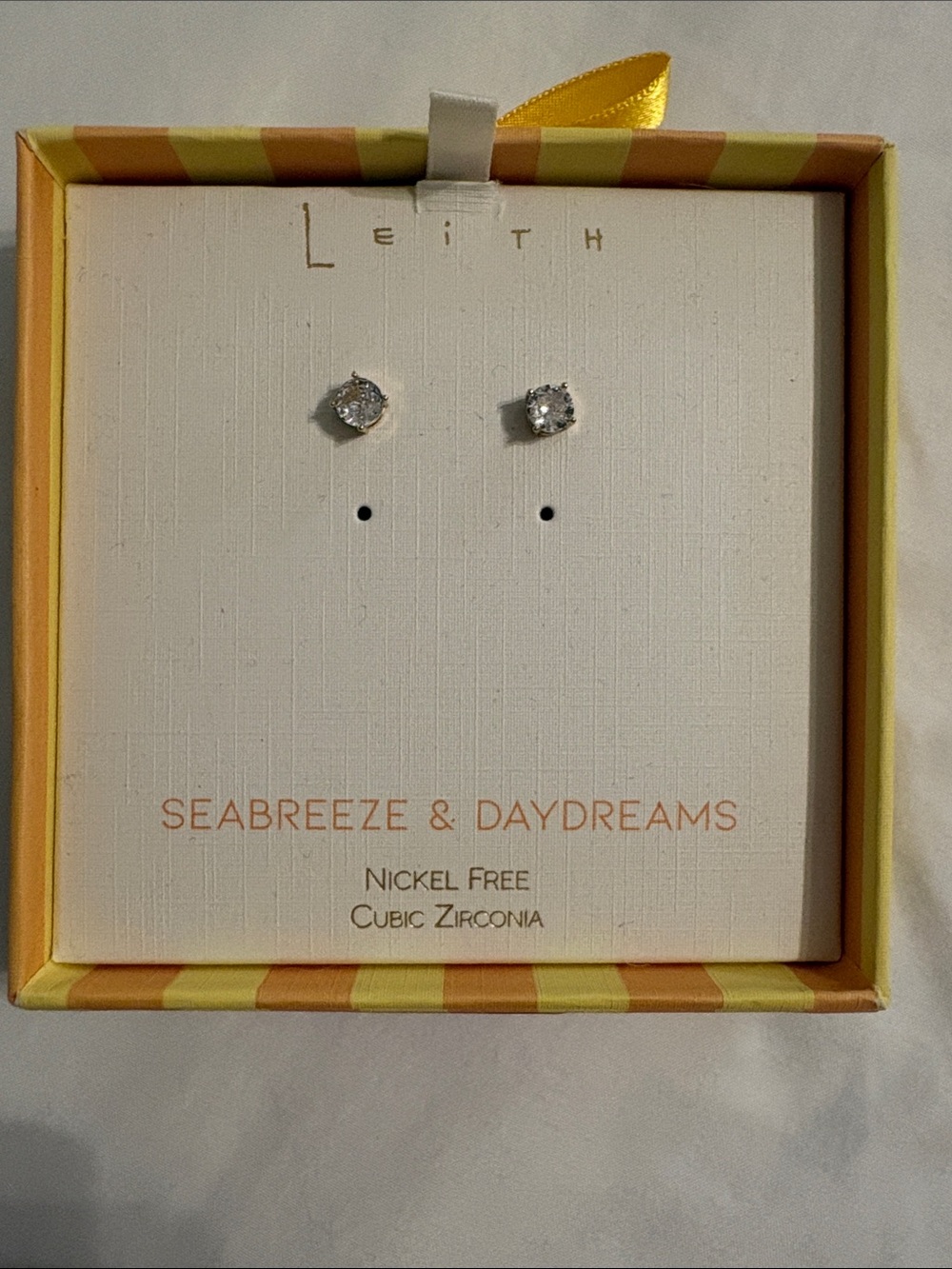 Leith Clear Cubic Zirconia Stud Earrings